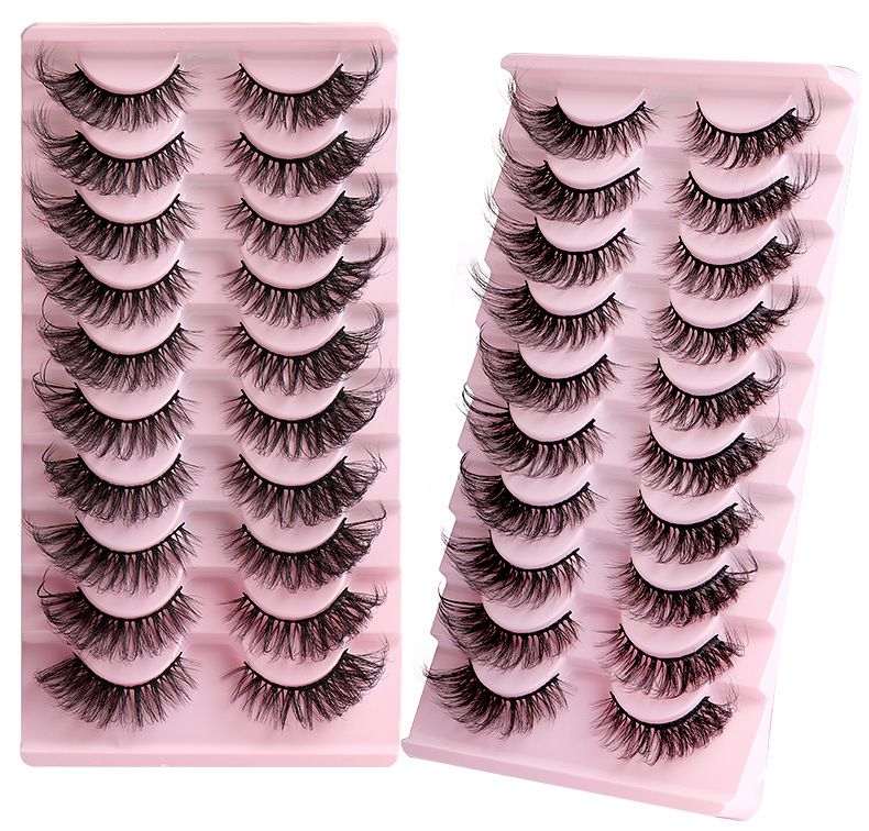 False Eyelashes Fox Eye False Eyelashes Ten Pairs Of Cat Eye Eyelashes Multi Layer Natural Thick Curled Simulation Eyelashes_voghion.com