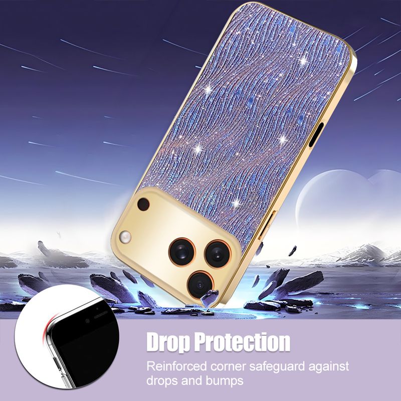 Custodia di lusso in TPU elettroplaccato per iPhone 15 14 13 Pro 17 Air 17Pro Max 16E 16 Plus, antiurto, custodia protettiva_voghion.com