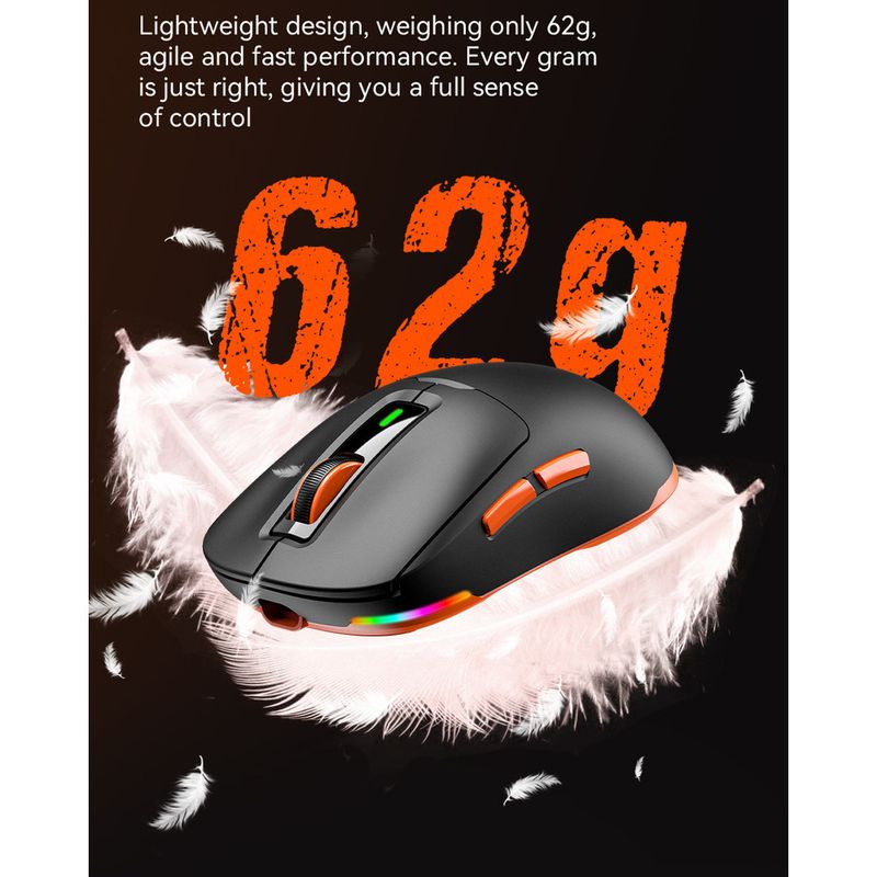 AIrGW24 Wireless Gaming Mouse Wired Bluetooth Three-Mode Lightweight E-Sports Office Computer MEETION Mi Shen_voghion.com