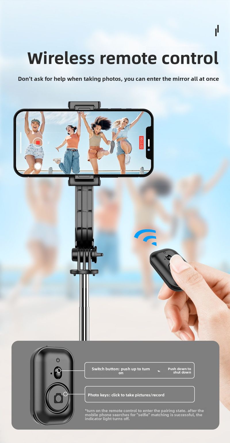 Mini Mobile Phone Selfie Stick C01 Travel Portable Integrated Tripod Outdoor Live Broadcast Camera Artifact Bracket_voghion.com