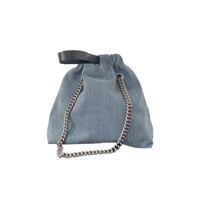 Wash Denim Blue Large Women's 2025 Autumn/Winter New High-end Single Shoulder Bucket Bag Fashionable And Versatile Casual Everyday_voghion.com