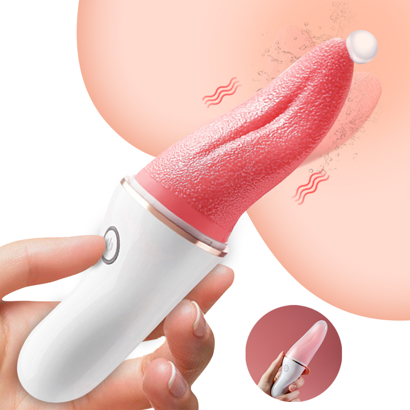 Tongue Licking G Spot Clitoral Vibrator Clit Tickler Sex Toy for Women 12 Pattern Vibrating l Massage Ad_voghion.com