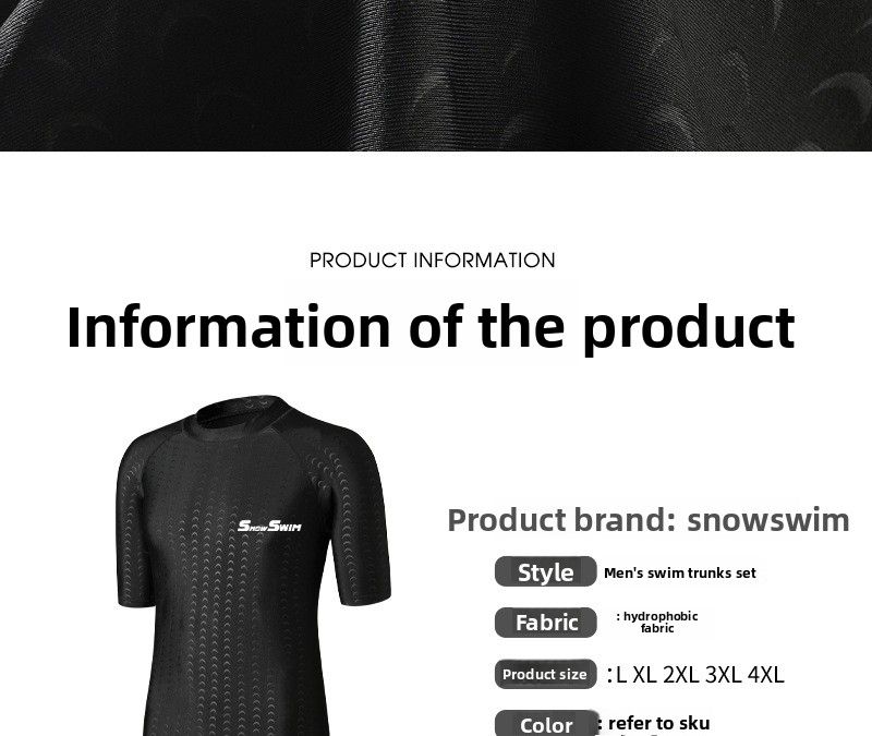 Men's Shark Skin Polyester Swimwear Swim Trunks Five-Point Shorts Quick-Dry Anti-Embarrassment Loose Fit Plus_voghion.com