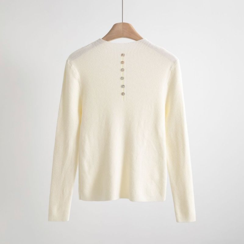 Maglione lavorato a maglia a collo alto per donna, autunno inverno, vestibilità slim, intimo snellente, maglietta di base multicolore_voghion.com