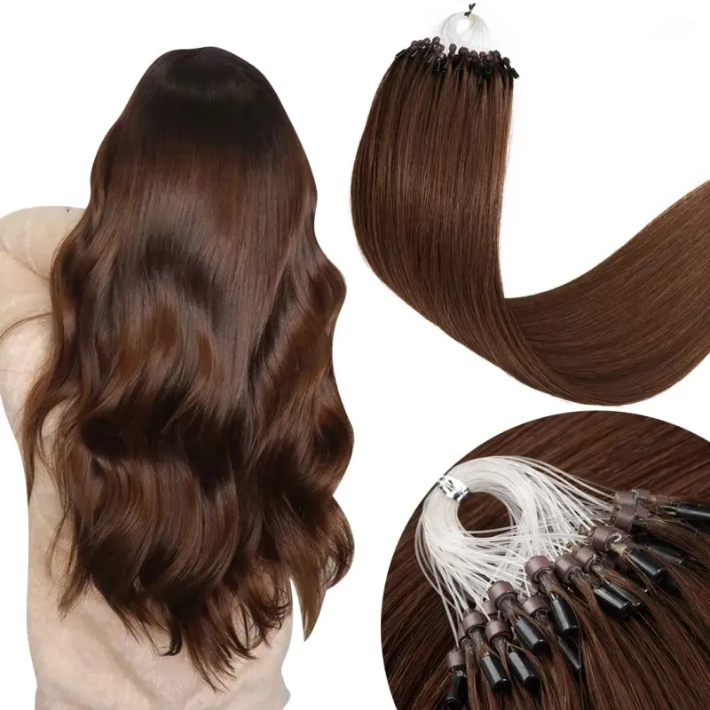 Extensions de cheveux humains Micro Link Extensions de cheveux humains Microlink - Couleur #4_voghion.com