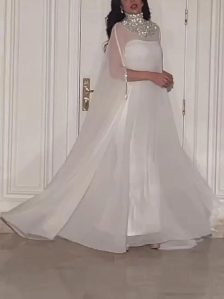 Vêtements pour femmes, nouvelle mode, châle à paillettes en métal, jupe longue fendue_voghion.com