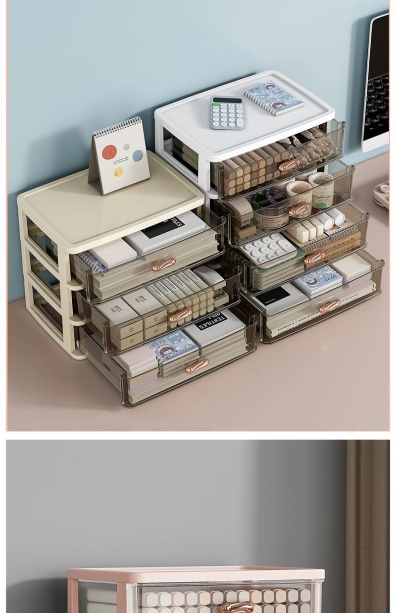 Schubladenbox Desktop-Büro Schreibtisch-Organizer Sonstiges Schreibwarenregal Studentenwohnheim Lagerbehälter_voghion.com