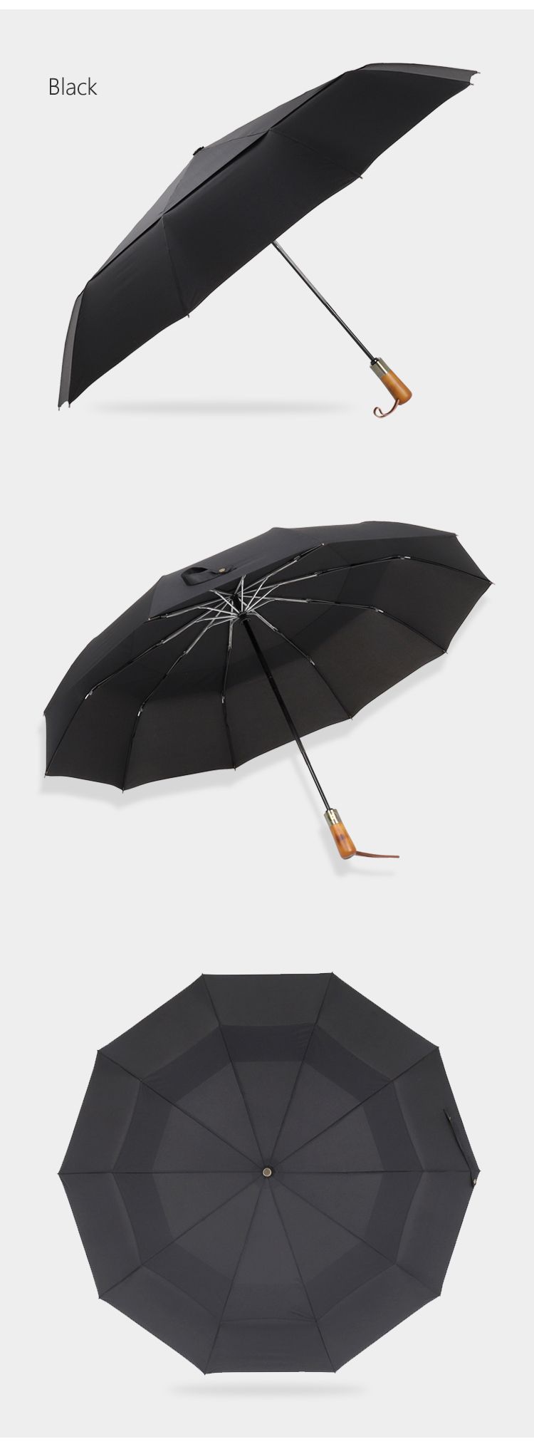 Business-Regenschirm – 115 cm, automatisch öffnend, Golfgröße_voghion.com