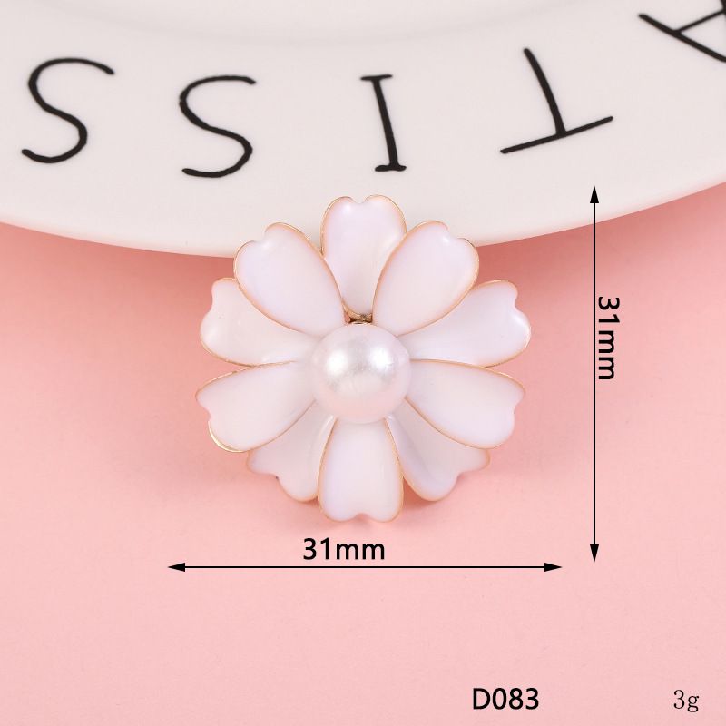 1 Piece 1 Set Alloy Flower Pendant Jewelry Accessories_voghion.com