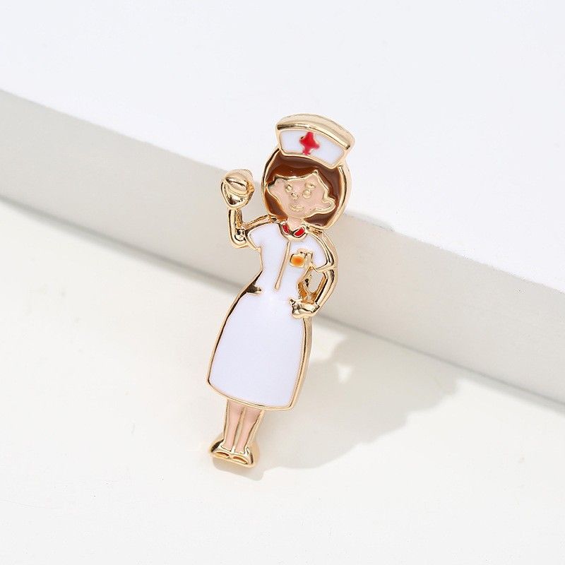 Hot Selling Hospital Epidemic Prevention Series Thermometer Mask Clothing 3D Doctor Nurse Pin Small Brooch_voghion.com