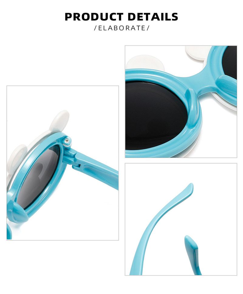 Sonnenbrille für Mädchen, modische hochklappbare Kindersonnenbrille, die die Augen nicht verletzt und UV-beständig ist, neu, polarisiert, weiches Silikon, Cartoon, süßer Bär_voghion.com