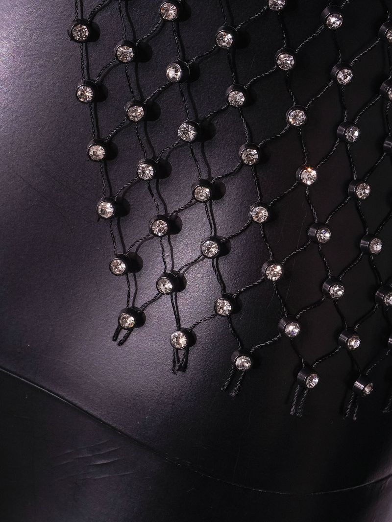 Damen Kleeder New Net Diamant Sparkling Diamant Damen Ärmlos Vest_voghion.com
