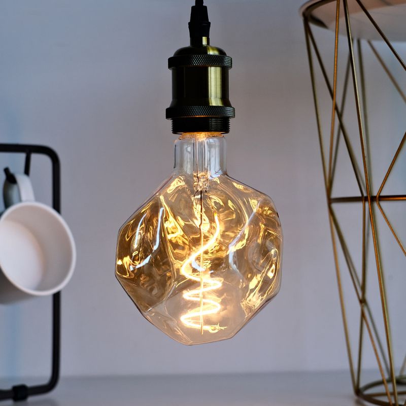 Ampoule LED Edison TIANFAN Big Stone G125 4W Dimmable 220-240V E27 2000Kelvin Super Warm - Ampoule décorative spéciale_voghion.com