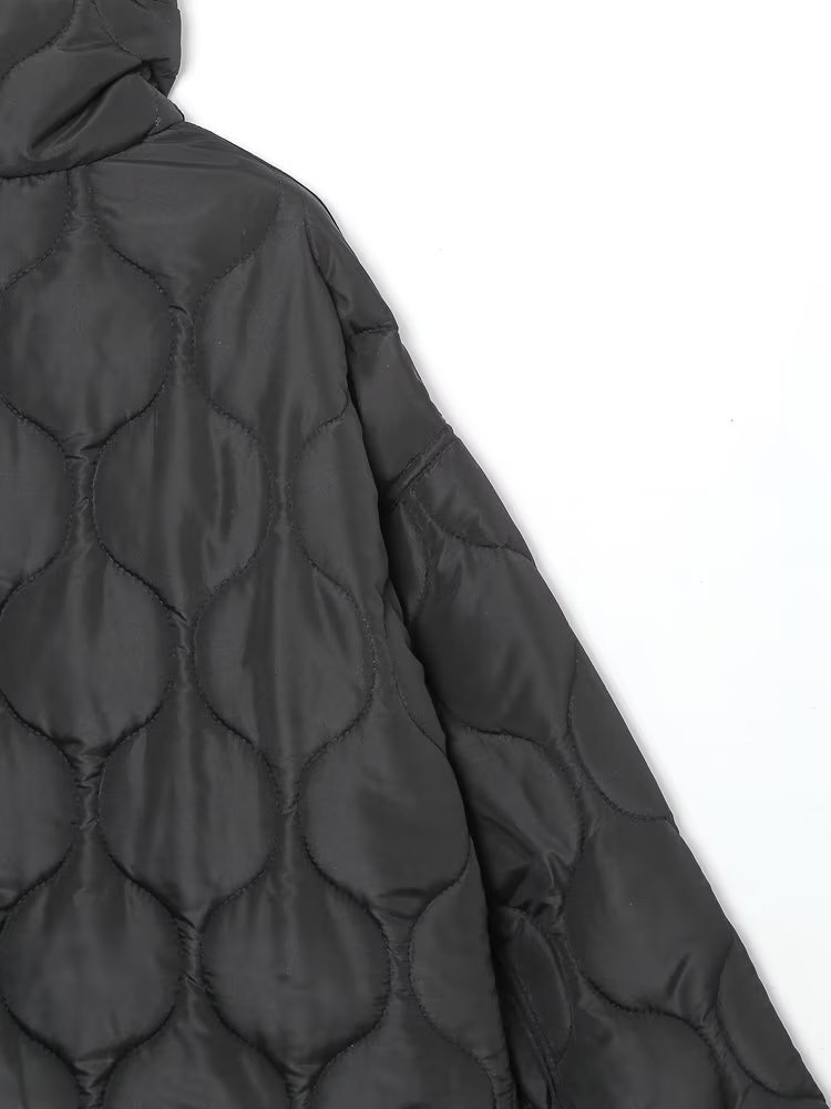 2024 Spring New Stand up Collar Cotton Loose Fit Short Coat Women's E73093Q_voghion.com