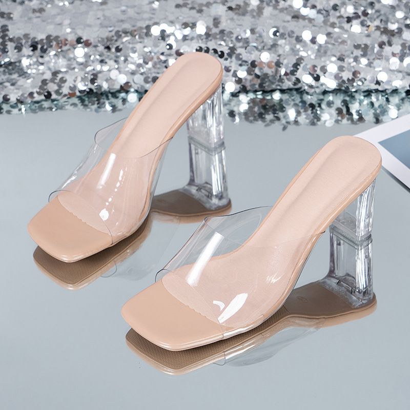 Damenschuhe Sommer Plus-Size Kristall High Heels Flip-Flops_voghion.com