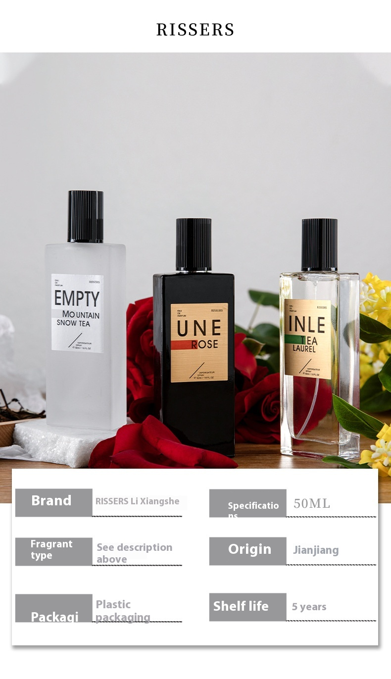 Das neue Parfüm ist ein beliebtes rundes Rosenparfum der Marke RISSERS, ein langanhaltender Blumen- und Fruchtduft für Damen_voghion.com