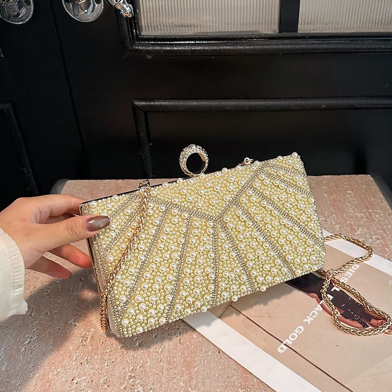 New Style Socialite Pearl Women's Cheongsam Handbag Beaded Clutch Evening Dress Bag_voghion.com