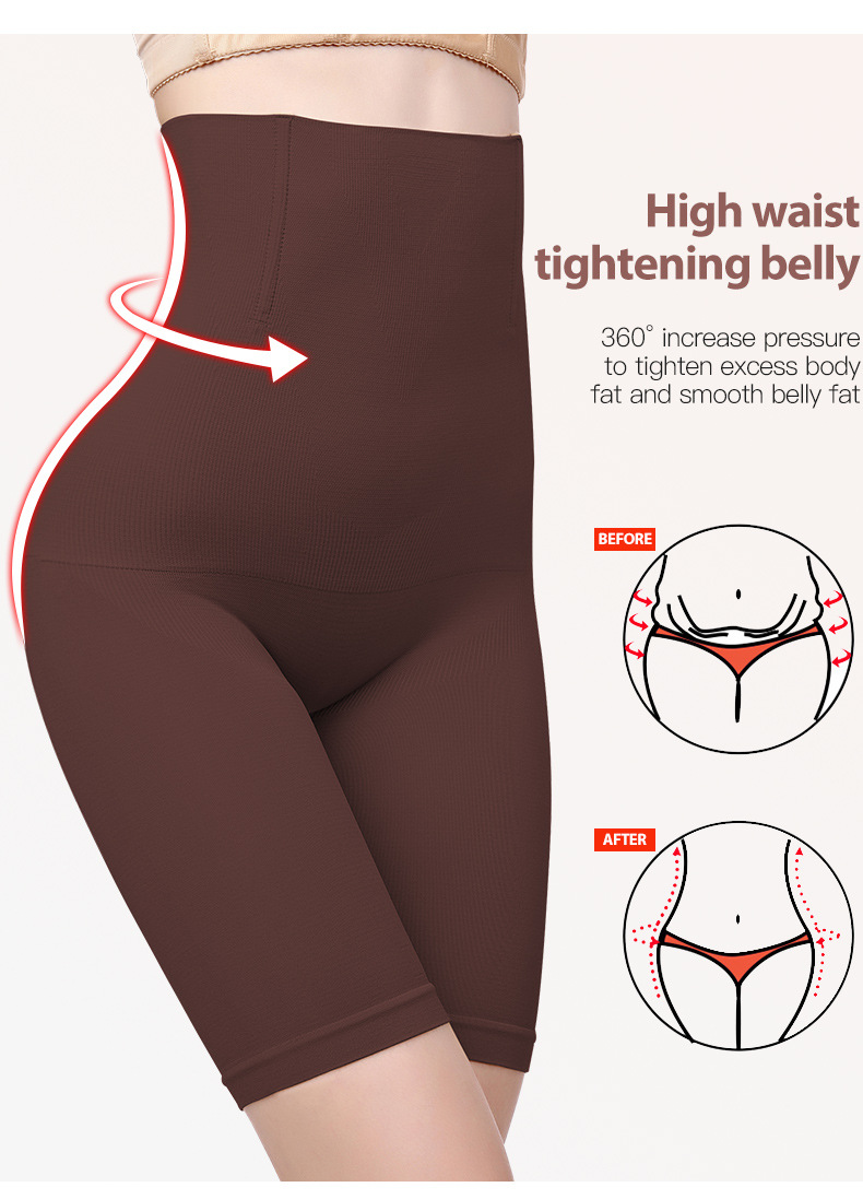 Damen-Bauchretraktionshose, nahtlose Korsett-Taille, Gesäßstraffung, körperformende Hose, enge Taille, flache Winkel-Korsetthose_voghion.com