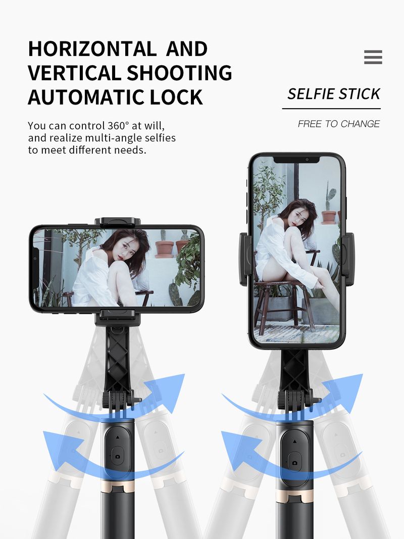 Handheld zelfontspanner paal pan tilt camera tracking anti-shake stabilisator live-uitzending artefact rek vlog_voghion.com