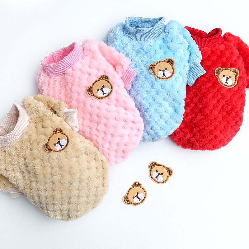 Ropa para perros pequeños y grandes, ropa para gatos, otoño e invierno, nuevos suministros para mascotas, ropa de vellón, método, cubo, ropa de dos patas, cuadros_voghion.com