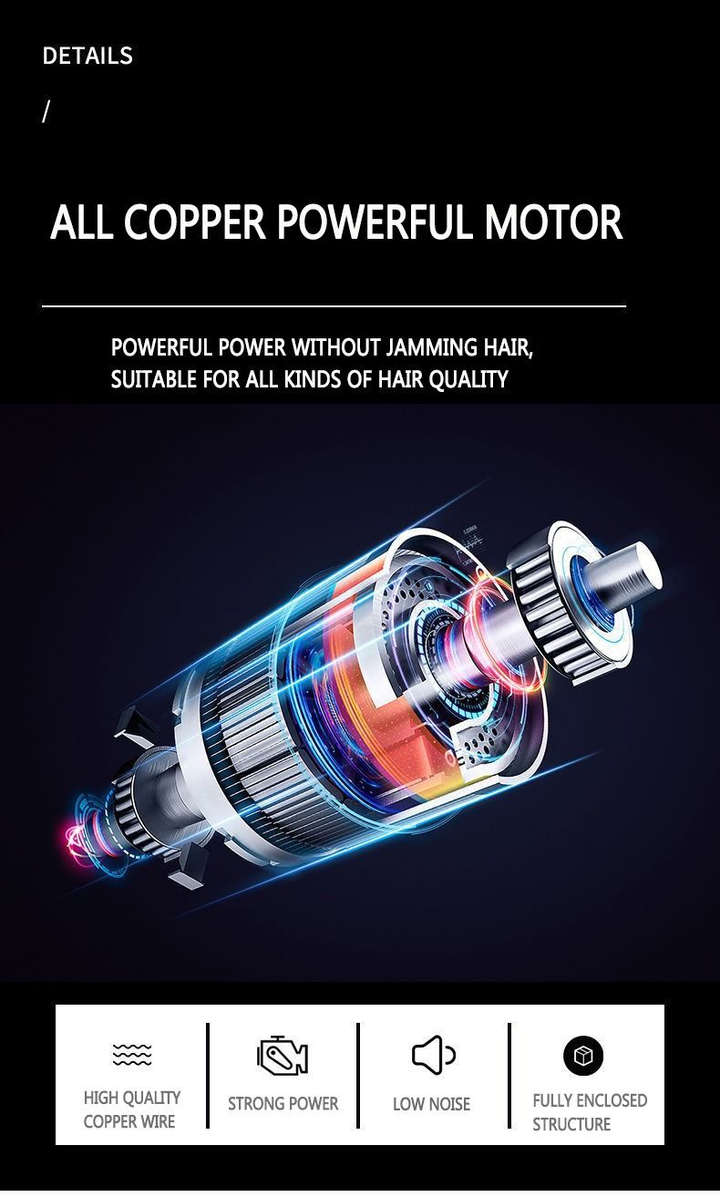 Elektrischer Haarschneider für den Haushalt, wiederaufladbarer elektrischer Haarschneider für Babys, Rasierapparat für Erwachsene, Kinderhaarrasur, Haarschneider_voghion.com