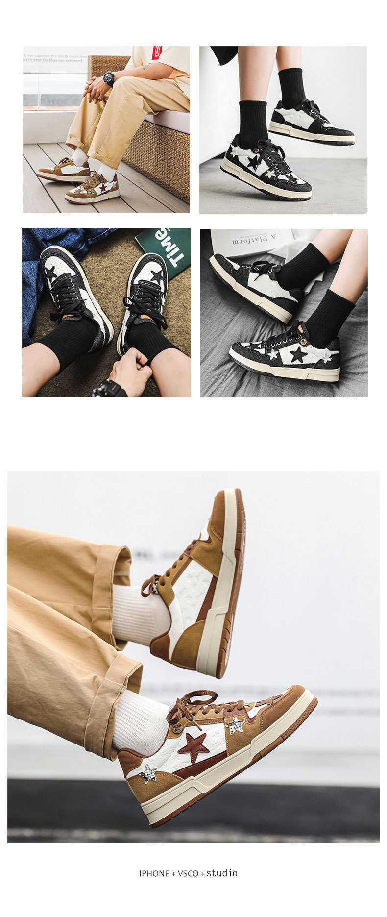 2023. gada jaunās Star Board kurpes, vīriešu zema augšdaļa, baltas kurpes, nacionālā tendence, nišas dizains, sporta, ikdienas, vīriešu apavi, vienas daļas, standarta modelis_voghion.com