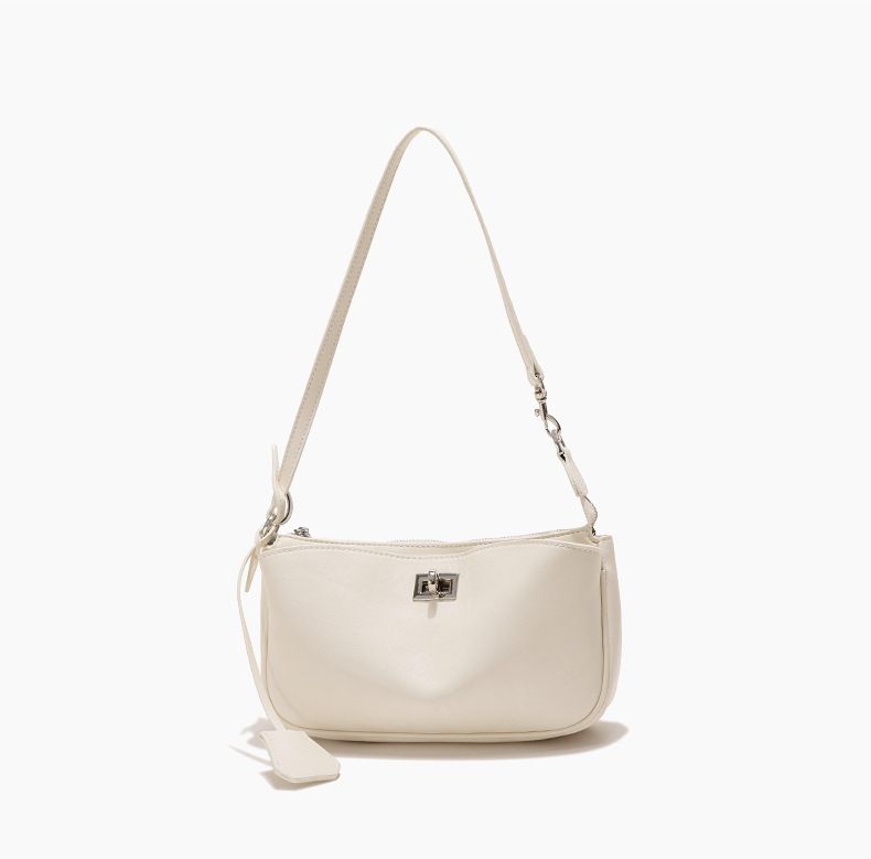 Bolso bandolera sencillo tipo hobo con hebilla de cierre informal, pequeño, cuadrado, sencillo y a la moda._voghion.com