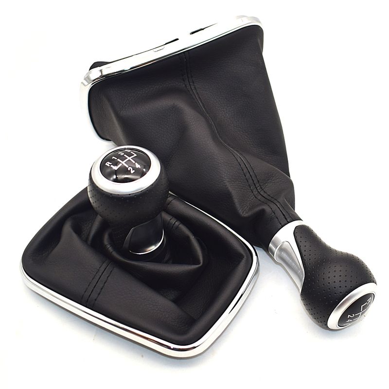 5/6 Speed 12mm Gear Shift Knob Lever Shifter Gaiter Boot For V-W Golf IV 4 G-TI R32 Bora Je-tta 1999-2004_voghion.com