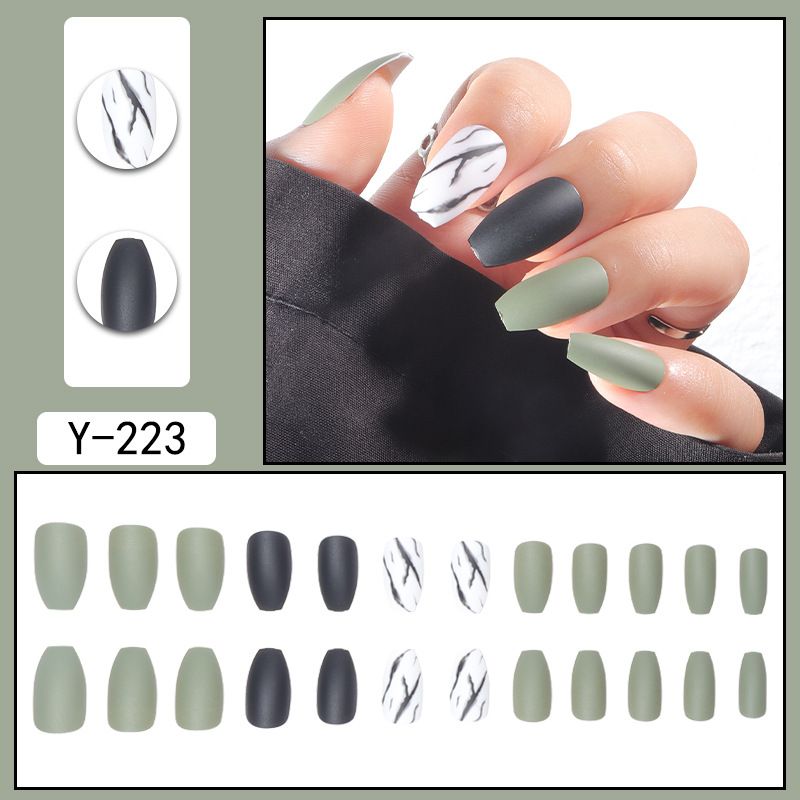 Wiederverwendbares Set mit aufklebbaren Nägeln – trendige Farbverläufe und minimalistische Designs, einfach anzubringende künstliche Nägel für mühelose Schönheit (mehrere Farben und Stile)_voghion.com