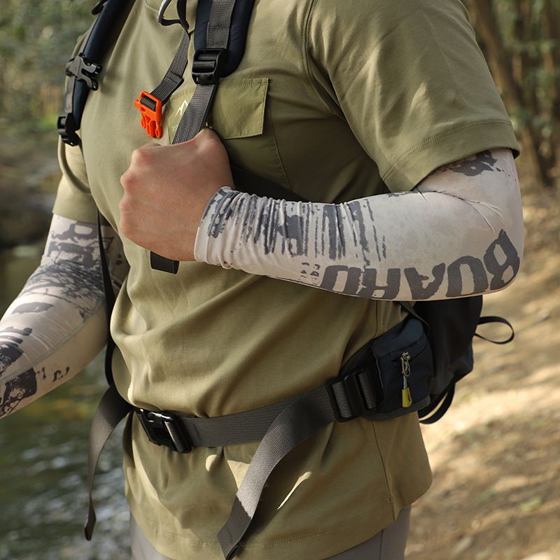 Kühlende UV-Schutz-Armstulpen für Herren – Sonnenhandschuhe und Ärmelüberzüge aus Eisseide mit LSF 50+, leicht und atmungsaktiv zum Radfahren, Wandern, Angeln_voghion.com