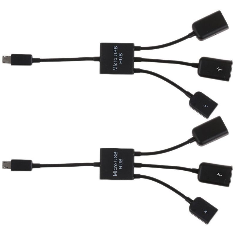 Flash Drive Mobile Phone Host 3 In1 Converter OTG Cable Adapter Micro USB HUB_voghion.com