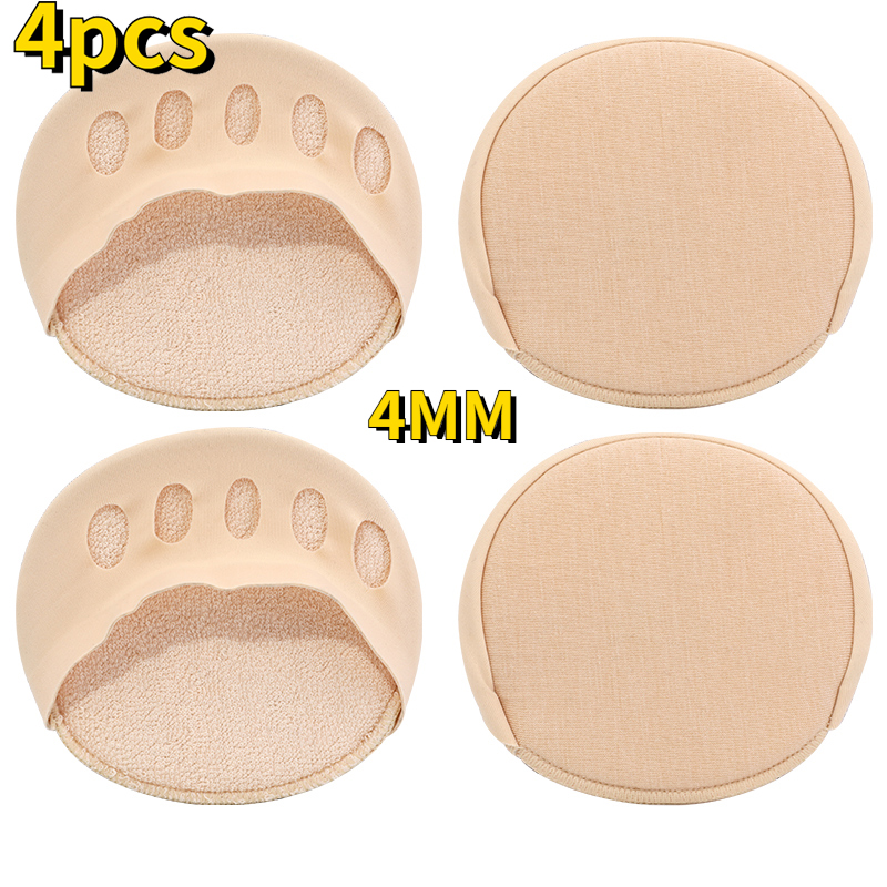 4/6/8 Stuks Vijf Tenen Voorvoet Pads Voor Vrouwen Hoge Hakken Half Inlegzolen Voet Pijn Zorg absorbeert Schok Sokken Masseren Teen Pad_voghion.com
