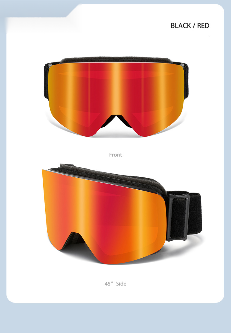Children's and toddlers' professional ski goggles, double-layer anti fog glasses, high-definition, breathable, windproof and eye protection_voghion.com