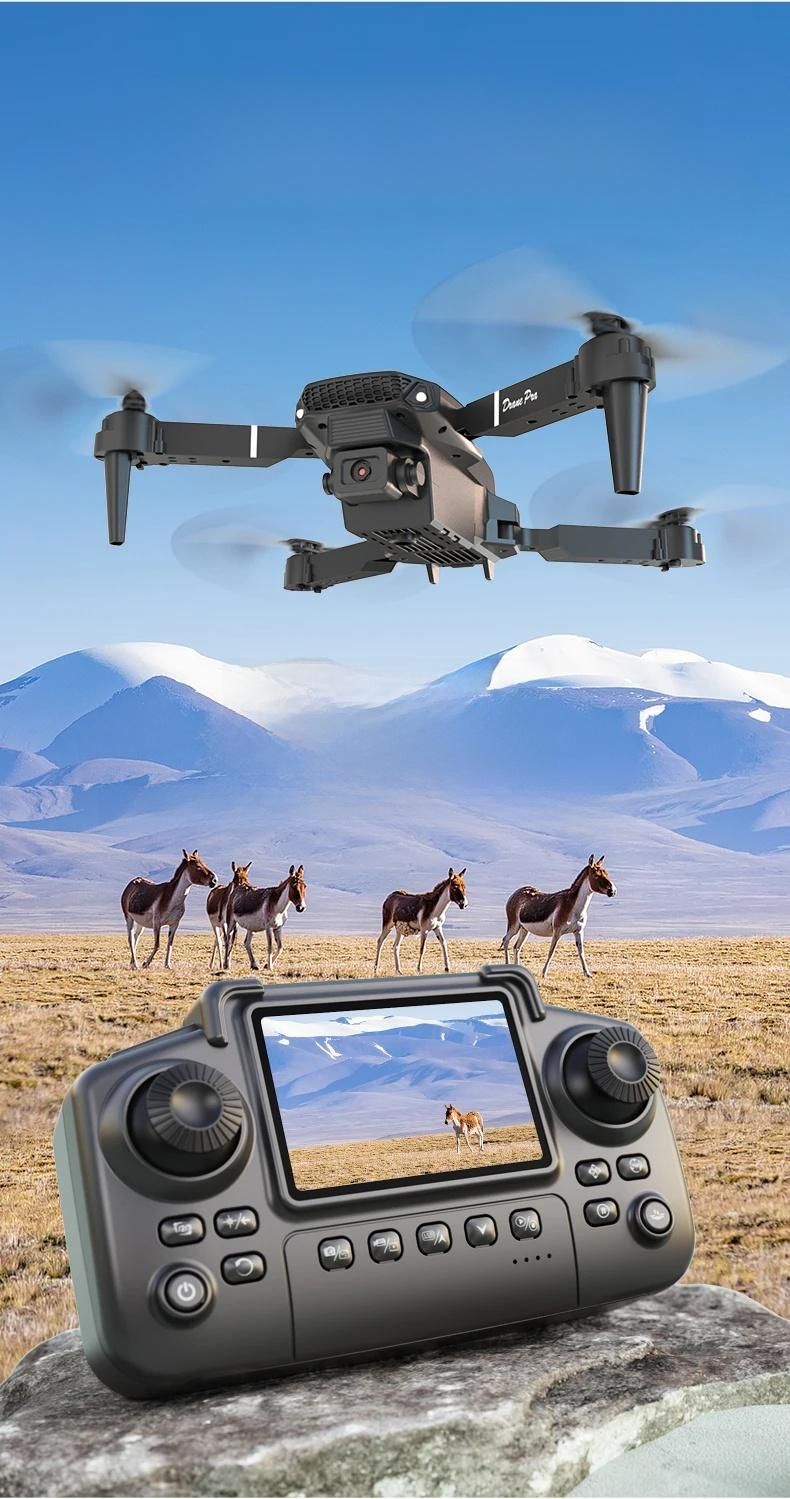 Drone professionale E88 Pro con telecamera HD 8K pieghevole e controllo FPV WiFi, elicottero RC per bambini con mantenimento dell'altitudine_voghion.com