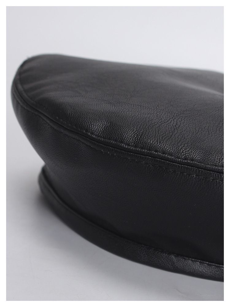 Neuheiten BUTTERMERE Leder Frauen Französisch Militär Baskenmütze Weibliche Rote Damen Kürbis Hut Einstellbar Vintage Herbst Winter Schiebermütze_voghion.com