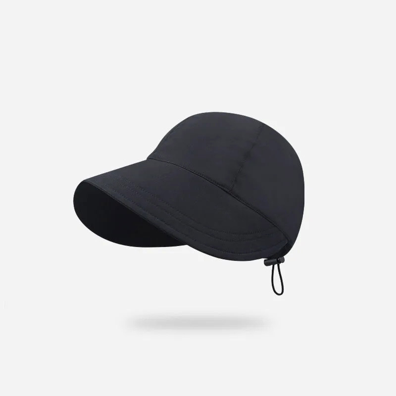 Cappellini estivi pieghevoli a tesa larga con coulisse regolabili per uomo Donna Cappelli da spiaggia all'aperto Visiere ad asciugatura rapida_voghion.com