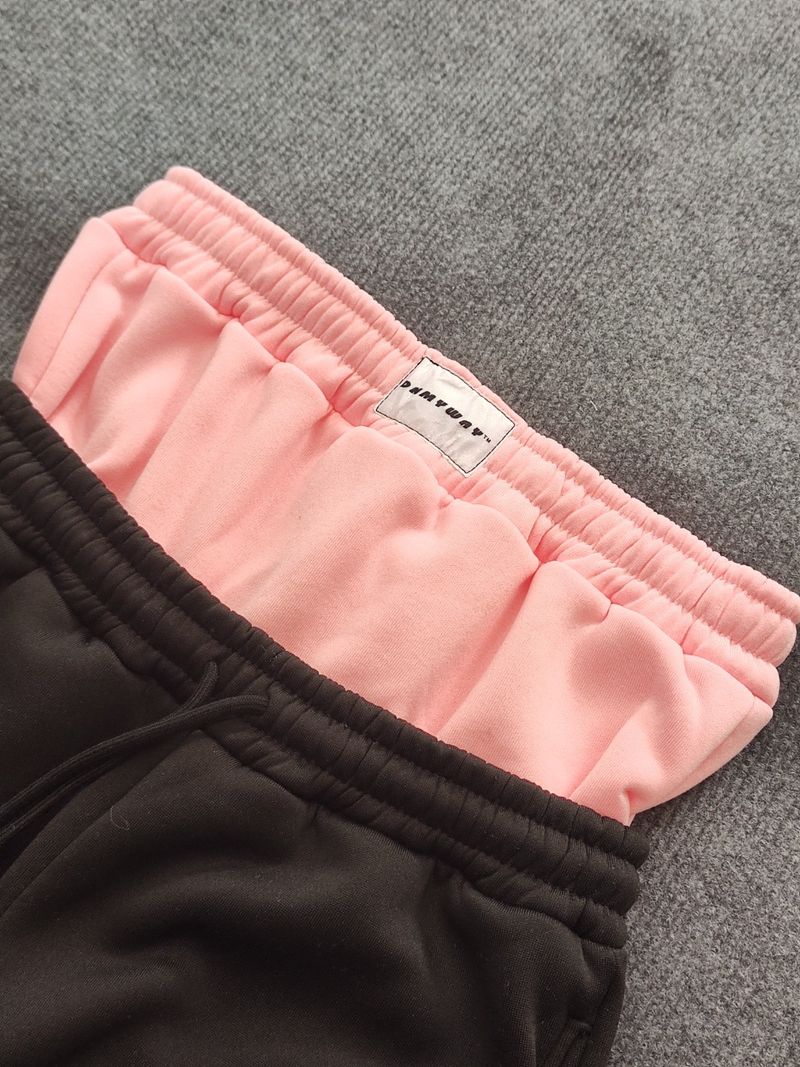 Men's Clothing Autumn And Winter Plus Velvet Sweatpants Women Elastic Waist Drawstring Sports Letter Embroidery Loose Straight Women's Casual Trousers_voghion.com