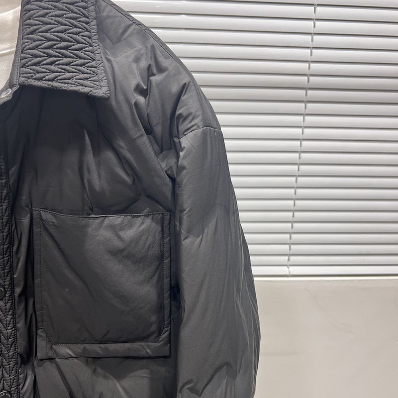 Vêtements pour hommes Nouvelle chemise en coton et soie résistante au froid pour hommes Motif d'épissure d'épissure de blé Petit revers Mince Mode Veste en coton et soie pour hommes_voghion.com