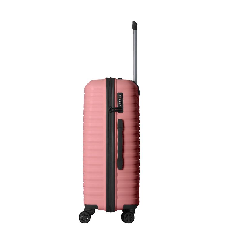 3-Piece Luggage Sets (20", 24", 28"), Suitcase With Wheels, Hardside Suitcase With Four Spinner Wheels And Scratch-Resistant Surface, Pink_voghion.com