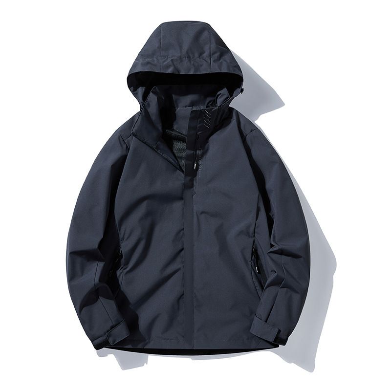 Nuovi modelli da uomo per l'outdoor, primavera e autunno, strato singolo, cappuccio staccabile, impermeabile, antivento, traspirante, marchio alla moda, sottile_voghion.com