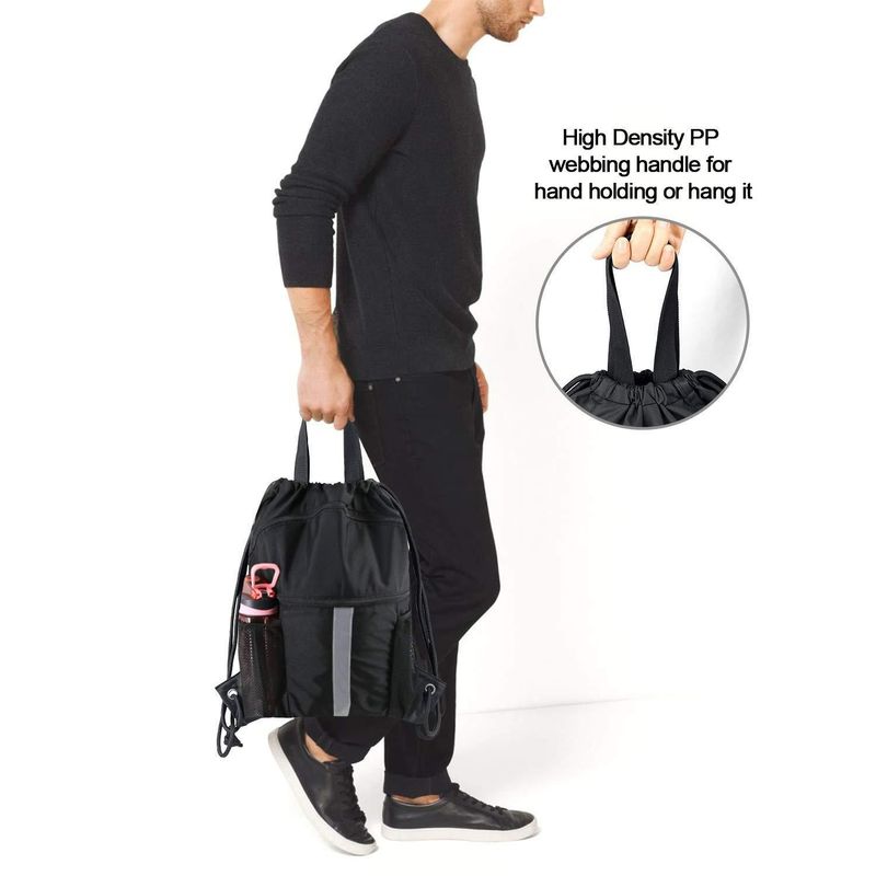 Gym Bags Basketball Football With Shoes Interlayer Drawstring Backpack Bundle Pocket Sports Equipment Bag_voghion.com