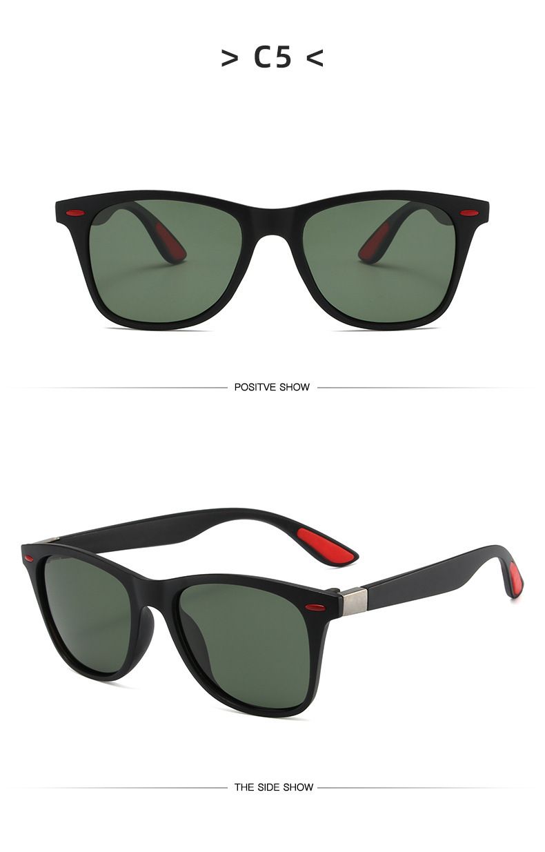 Lunettes de soleil polarisées à la mode de style coréen pour hommes P2 boîte carrée Mitin lunettes de soleil de conduite lunettes de conduite résistantes aux UV et au soleil_voghion.com