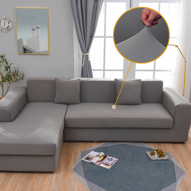 Milk silk solid color sofa cover elastic all-inclusive universal sofa cover sofa cover high gram weight non-slip wear-resistant wholesale_voghion.com