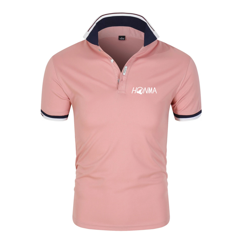 2023 New Golf Polo Collar Sports Casual Short Sleeve polo shirt Summer Print Men's Stand Collar polo shirt Fashion_voghion.com