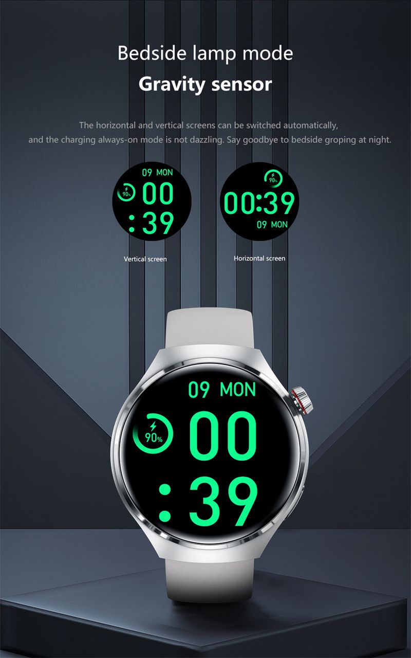 Yeni GT4 Pro GPS NFC Akıllı Saat Erkekler 360*360 AMOLED Ekran Kalp Atış Hızı Bluetooth Çağrı IP68 Su Geçirmez Erkek Akıllı Saat HUAWEI İçin_voghion.com