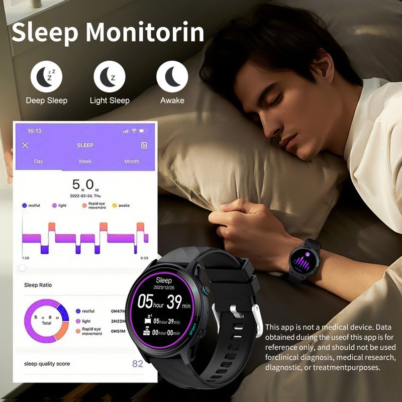 Montre intelligente européenne et américaine Z123, grand écran de 1,52 pouce, appel Bluetooth longue portée, contrôle de santé, montre de sport_voghion.com