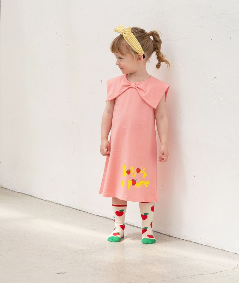 Vêtements pour enfants Été Nouvelle MLS Tendance Manches Courtes Mince Enfants Demi-Manches Filles Décontracté Dessin Animé Robe_voghion.com