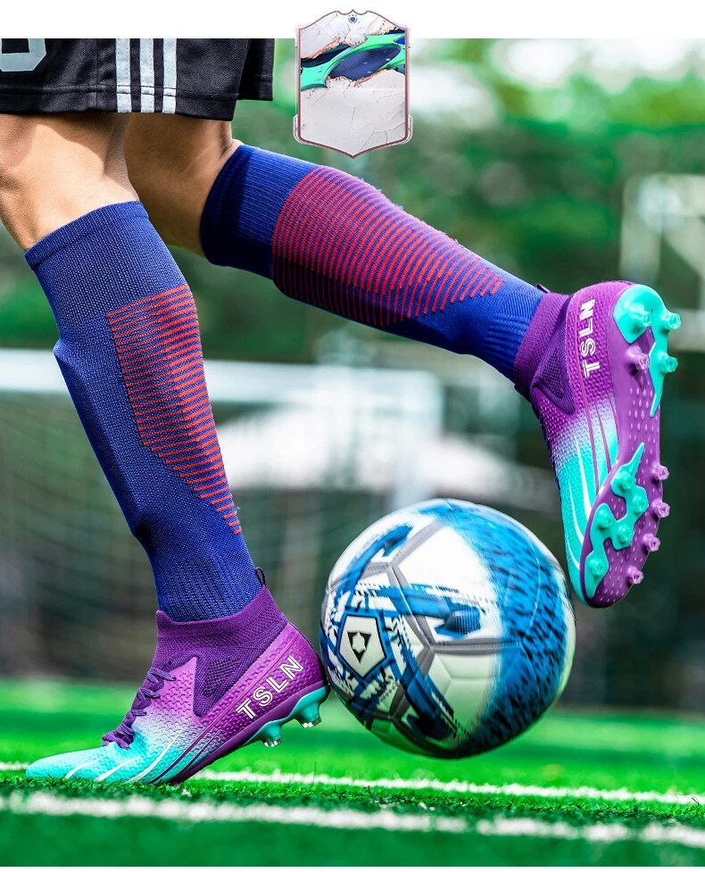 Vīriešu biedrības futbola laukuma zābaki Profesionāli pieaugušo bērnu futbola apavi Augstas kvalitātes zāles treniņu spēles apavi Futsal_voghion.com