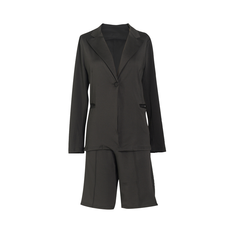 Dammekleeder Onofhängeg Websäit Kostümjacket Shorts Zweedeel Fréijoer Summer Casual Kostüm_voghion.com