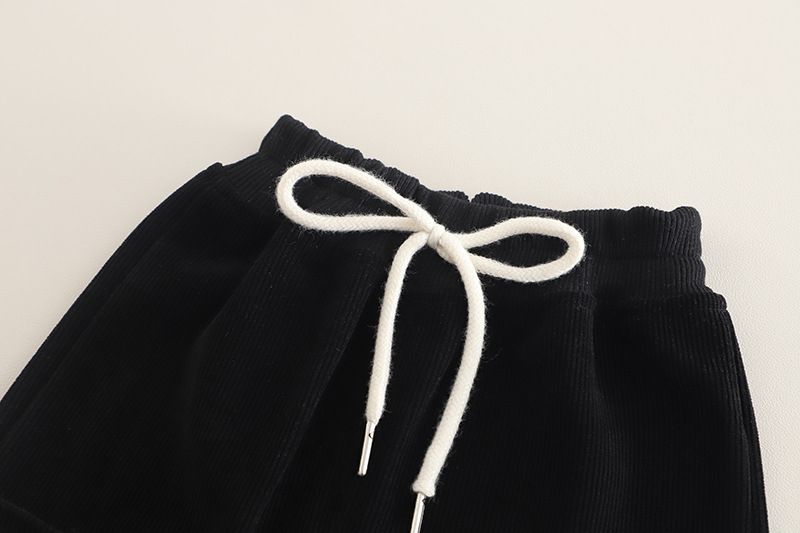 Primavera e autunno 2025, nuovo stile coreano, due pezzi, felpa con cappuccio per bambini, vestiti lavorati a maglia per bambini_voghion.com